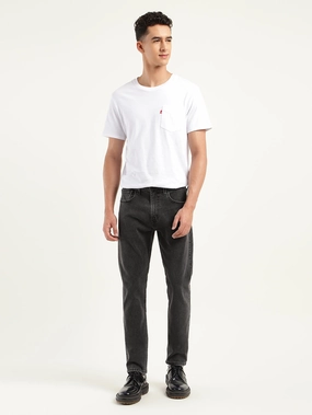 Fashion Lover Versatile Men's 512 Charcoal Grey Slim Tapered Fit Mid Rise Jeans