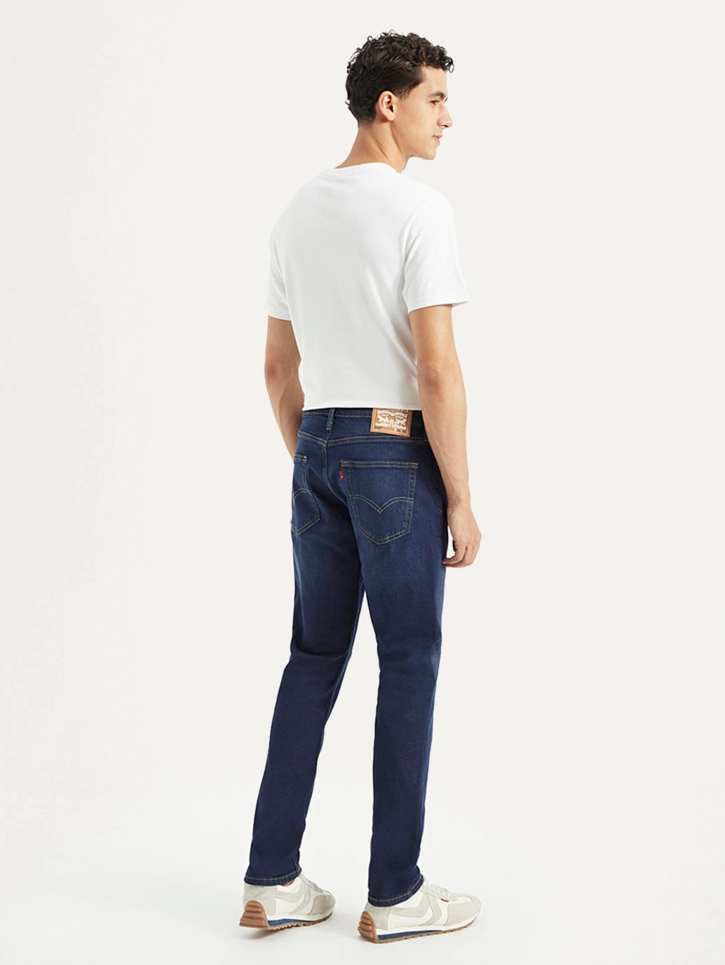 Chic Appearance Men's 512 Dark Blue Slim Tapered Fit Mid Rise Jeans