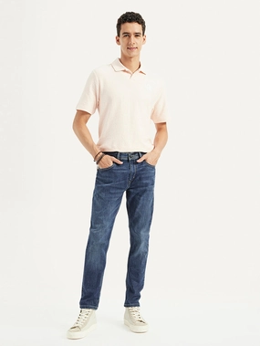 Vintage Lover Smooth Bold Men's 512 Dark Blue Slim Tapered Fit Mid Rise Jeans