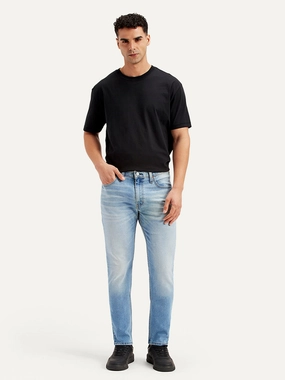 Men's 512 Light Blue Slim Tapered Fit Mid Rise Jeans Cool Texture Soft Date Night Street Fashion