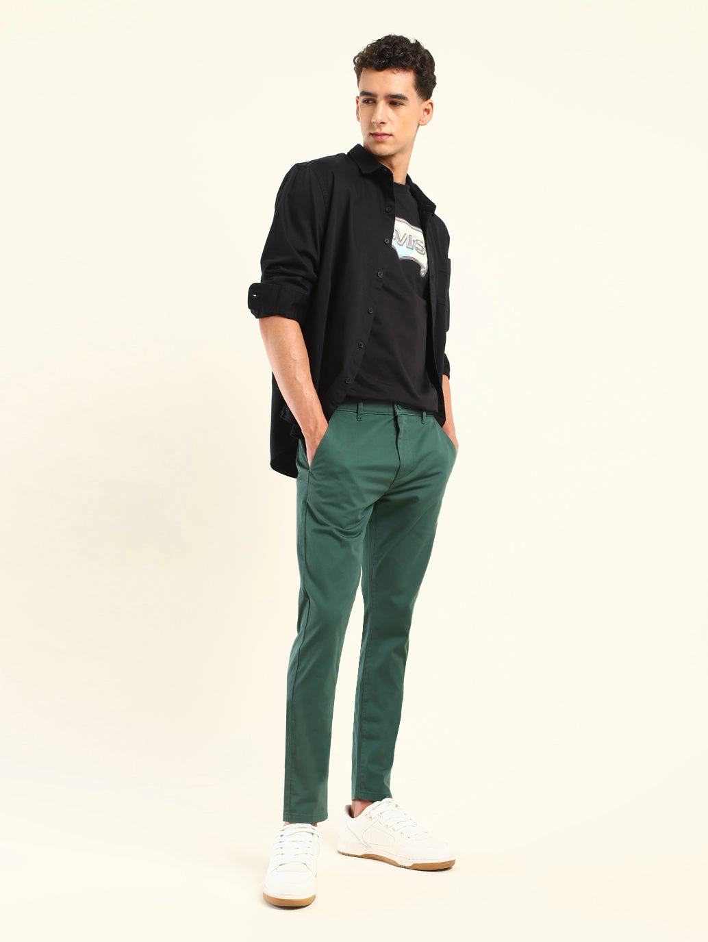 Men's 512 Slim Tapered Fit Green Chinos Smart Layering