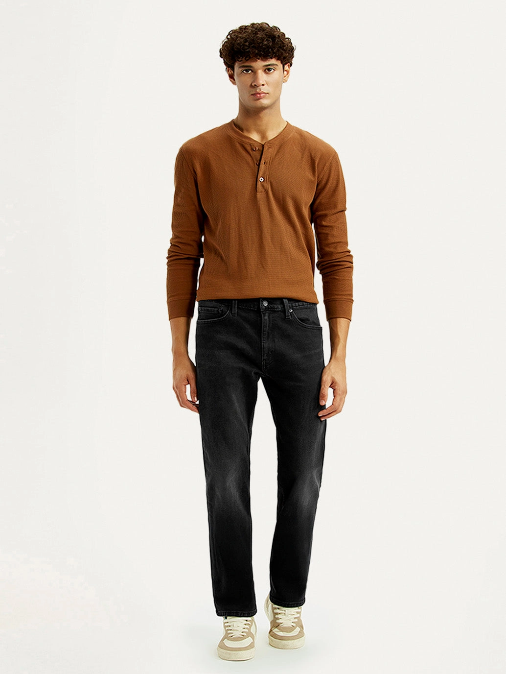 Men's 513 Black Slim Straight Fit Mid Rise Jeans Winter Fashion Comfortable Design