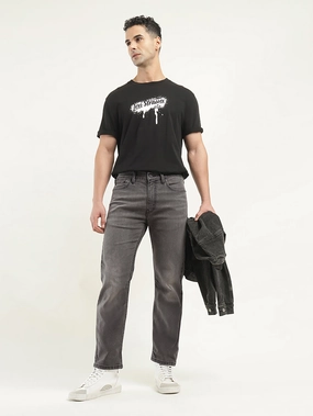 Men's 513 Charcoal Grey Slim Straight Fit Mid Rise Jeans Work Ready Earthy Festival Outfit Urban Explorer