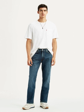 Non Irritating Inner Lining Men's 513 Dark Blue Slim Straight Fit Mid Rise Jeans