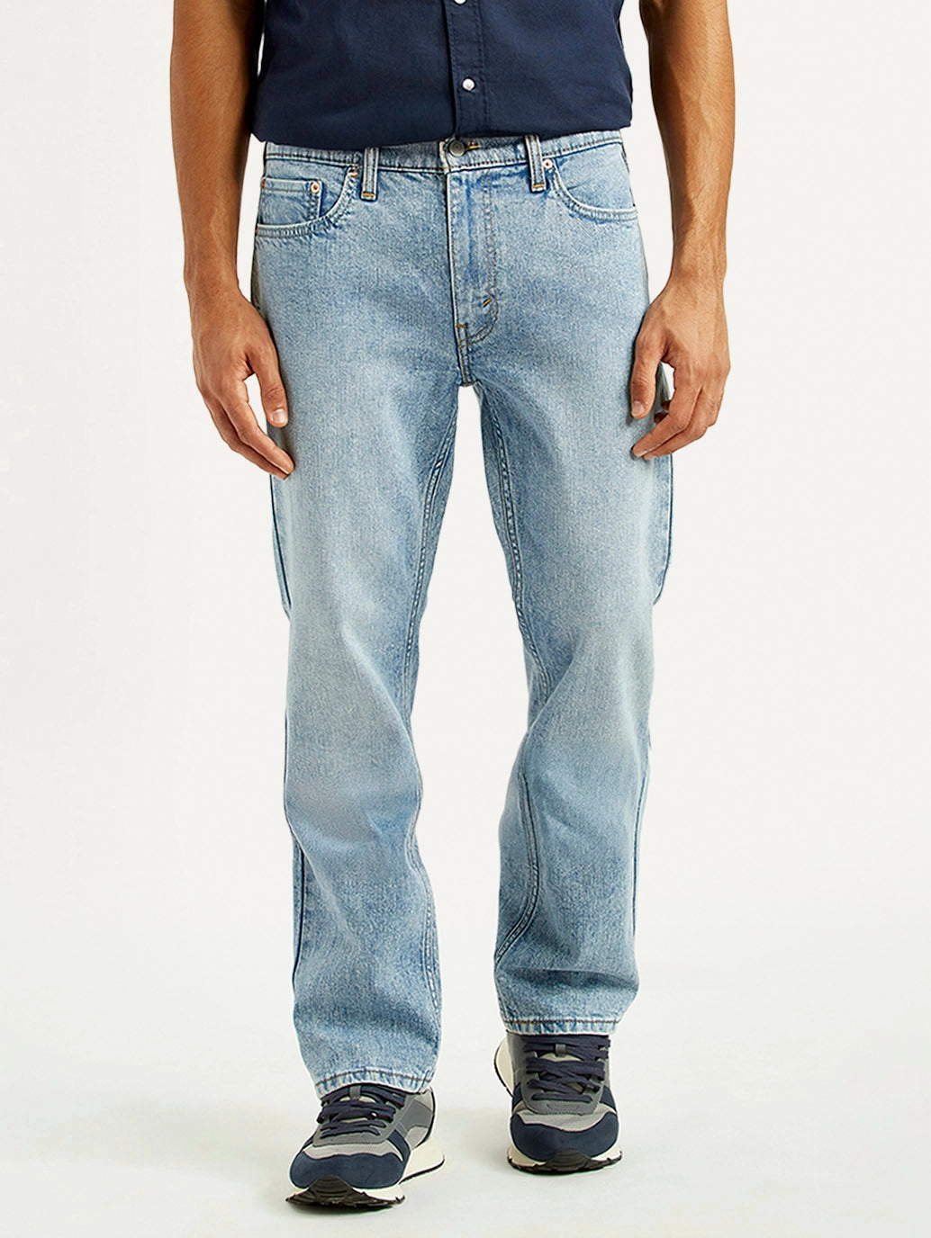 Utility Fit Couple Look Athlete Fit Festival Outfit Men's 513 Light Indigo Slim Straight Fit Mid Rise Jeans