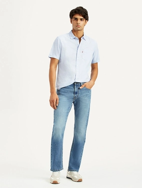 Perfect Fit Men's 513 Med Indigo Slim Straight Fit Mid Rise Jeans