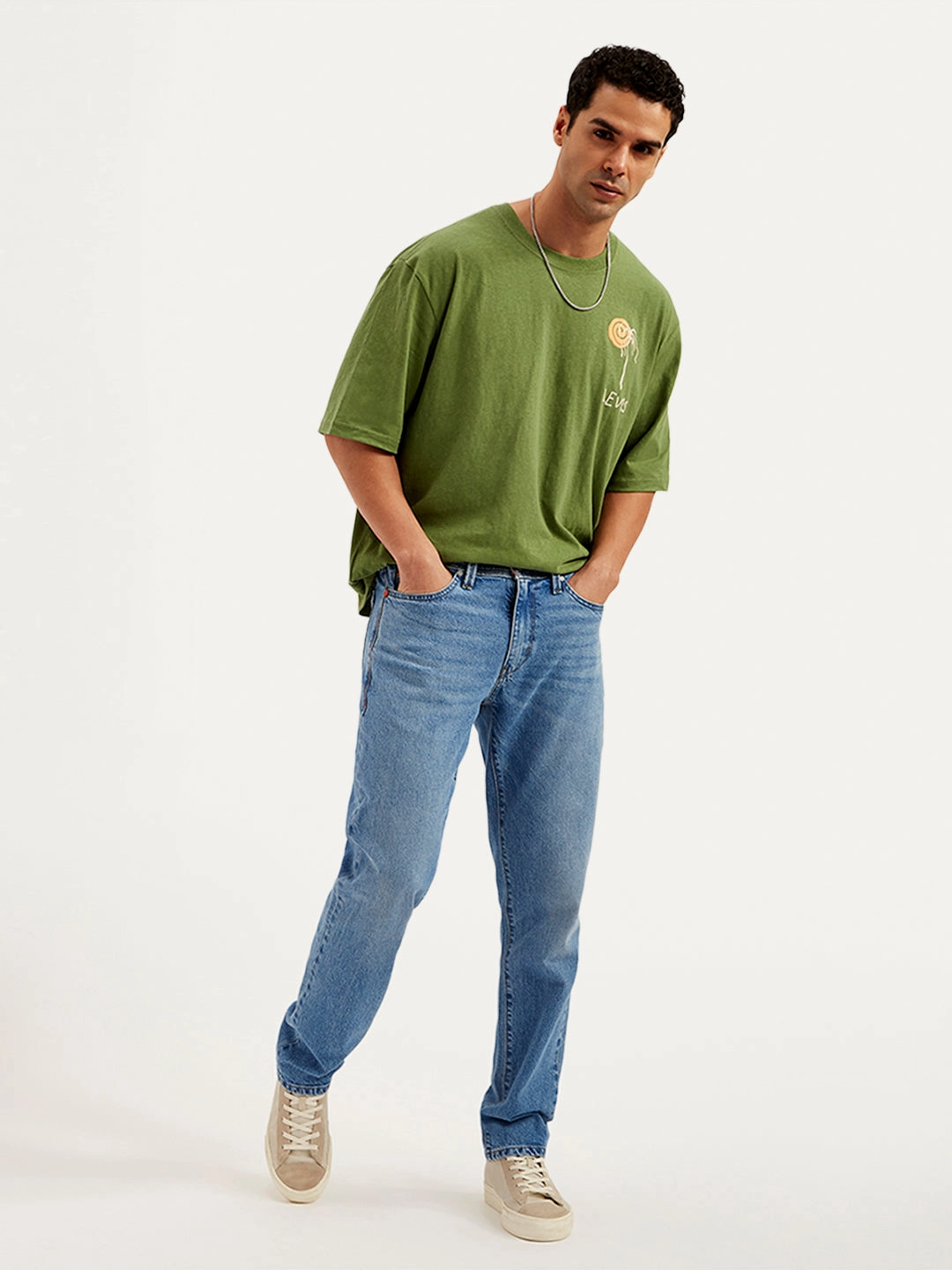 Night Out Rainy Day Effortless Design Men's 541 Blue Athletic Tapered Fit Mid Rise Jeans