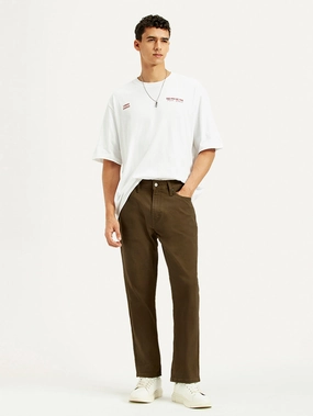 Men's 541 Brown Overdyed Athletic Tapered Fit Mid Rise Jeans Smart Wardrobe