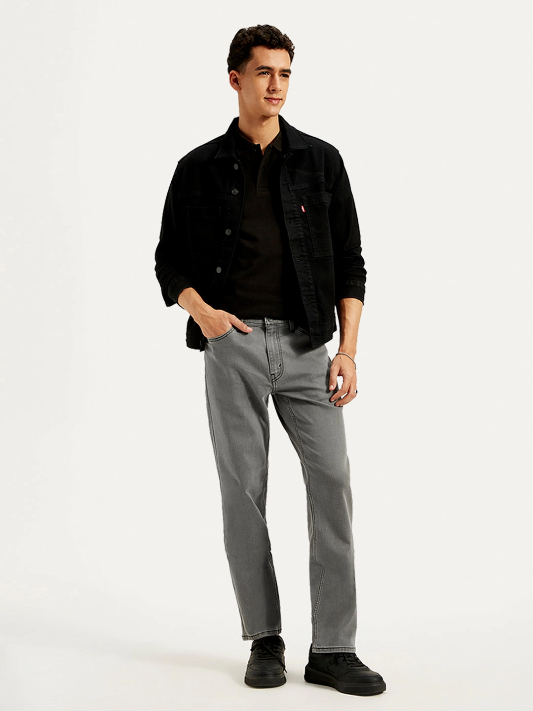 Sleek Shape Shopping Day Outdoor Enthusiast Men's 541 Grey Athletic Tapered Fit Mid Rise Jeans