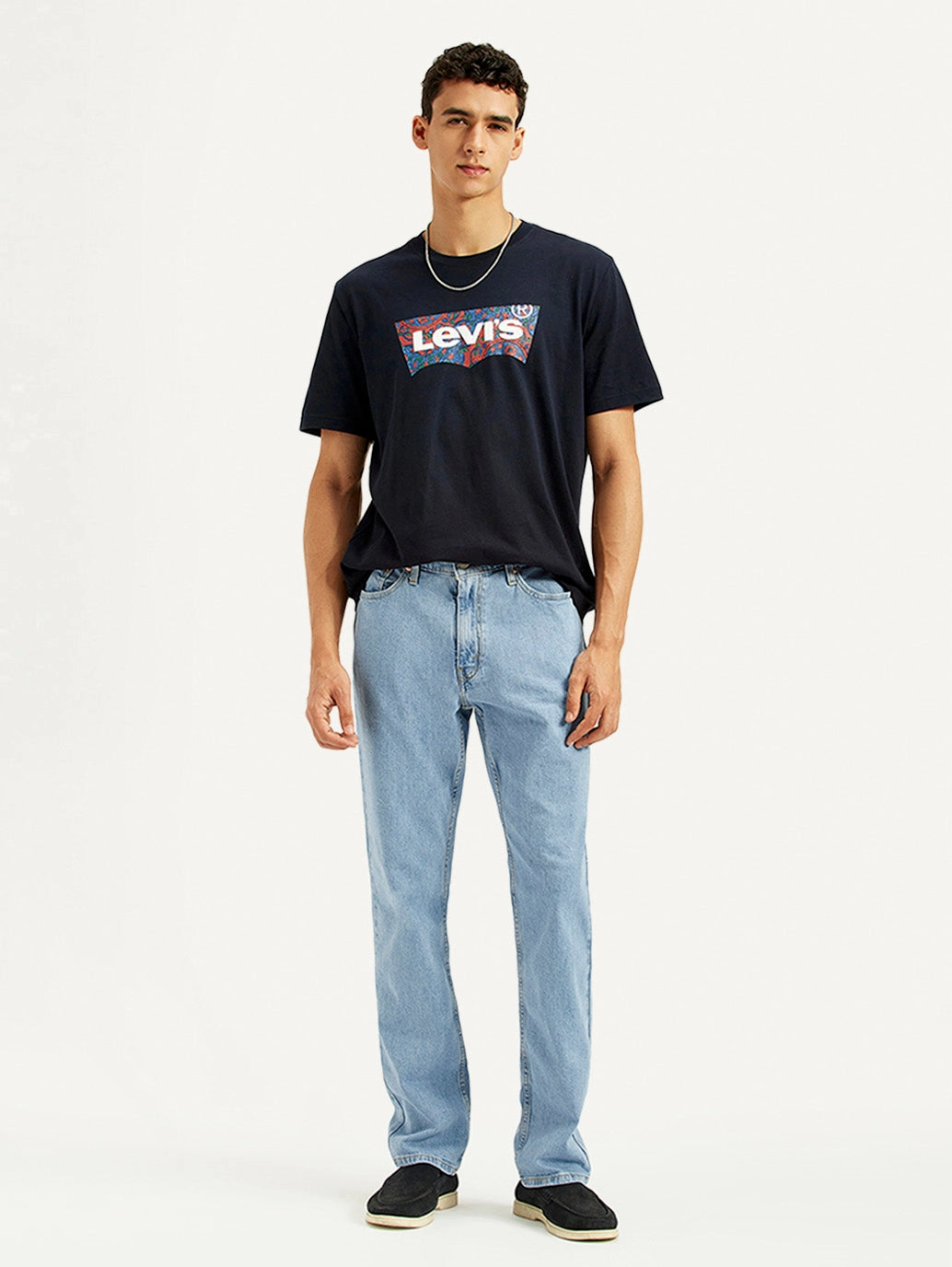 Men's 541 Light Blue Athletic Tapered Fit Mid Rise Jeans Slim Cut Night Out Rainy Day