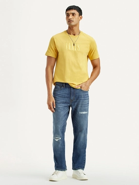 Men's 541 Med Indigo Athletic Tapered Fit Mid Rise Jeans Day Out Style