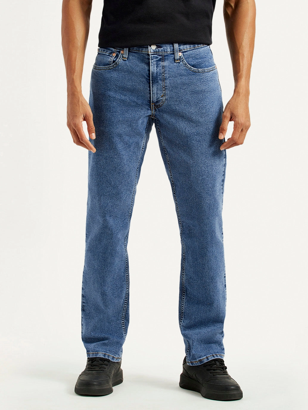 Fresh casual Abrasion Resistant Surface Men's 541 Med Indigo Athletic Tapered Fit Mid Rise Jeans