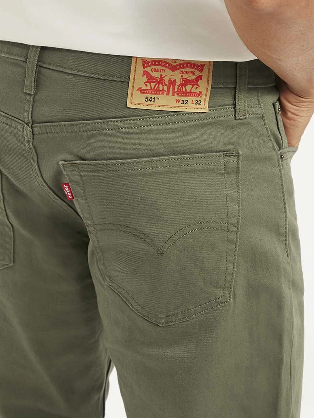 Men's 541 Olive Green Athletic Tapered Fit Mid Rise Jeans Teen Outfit Bold Urban Explorer