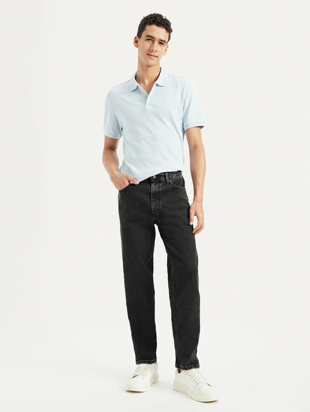 Men's 550'92 Dark Grey Loose Fit Mid Rise Jeans Daily Essentials