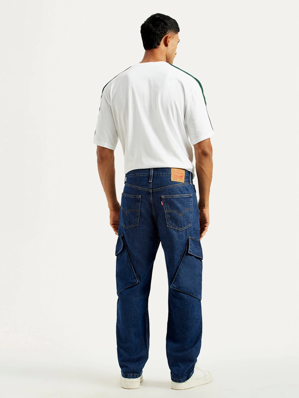 Base Style Men's 565'97 Dark Indigo Loose Fit Mid Rise Jeans