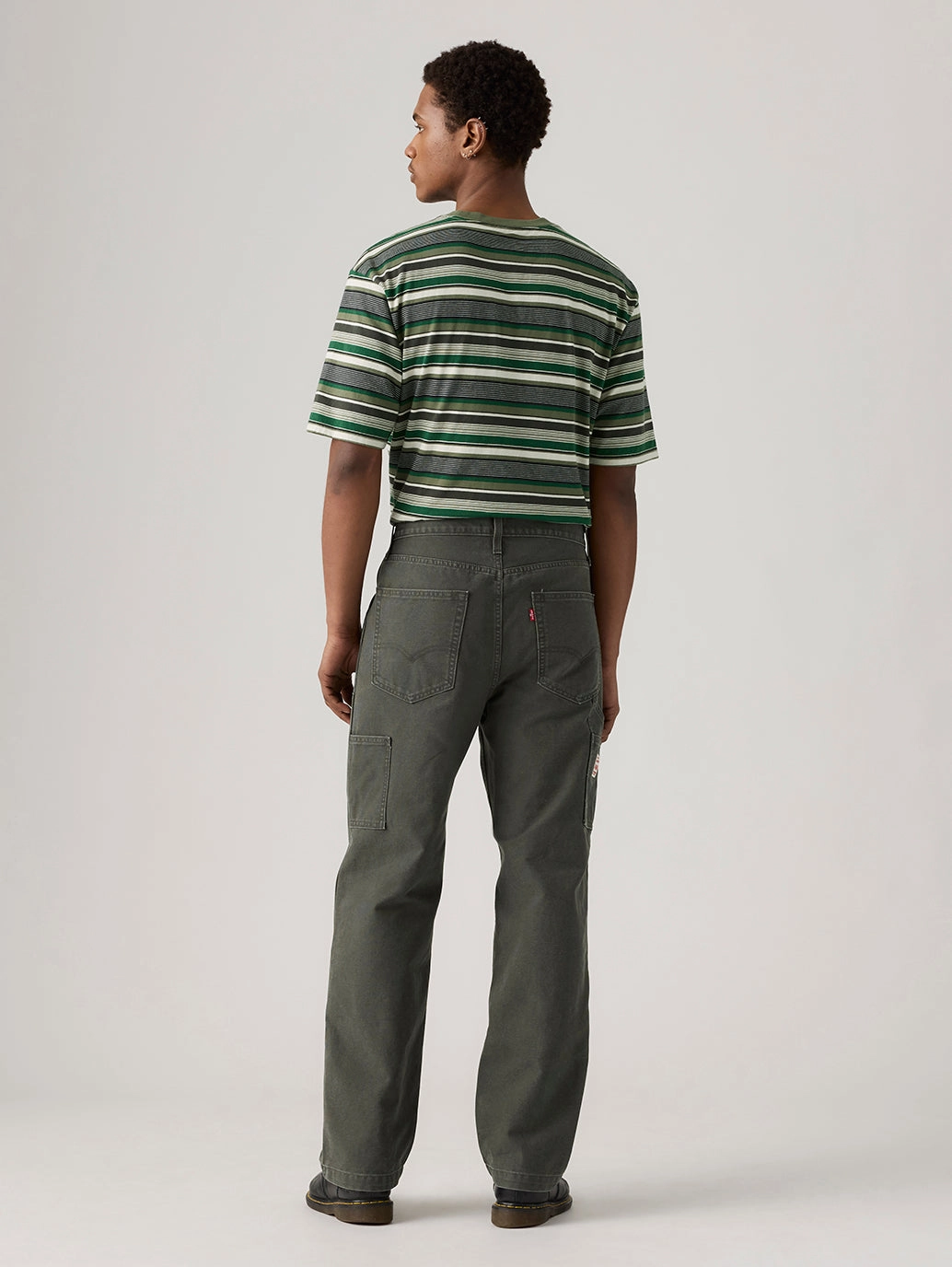 Men's 568 Green Loose Fit Mid Rise Jeans Mood Fit Party Look Couple Look Earthy