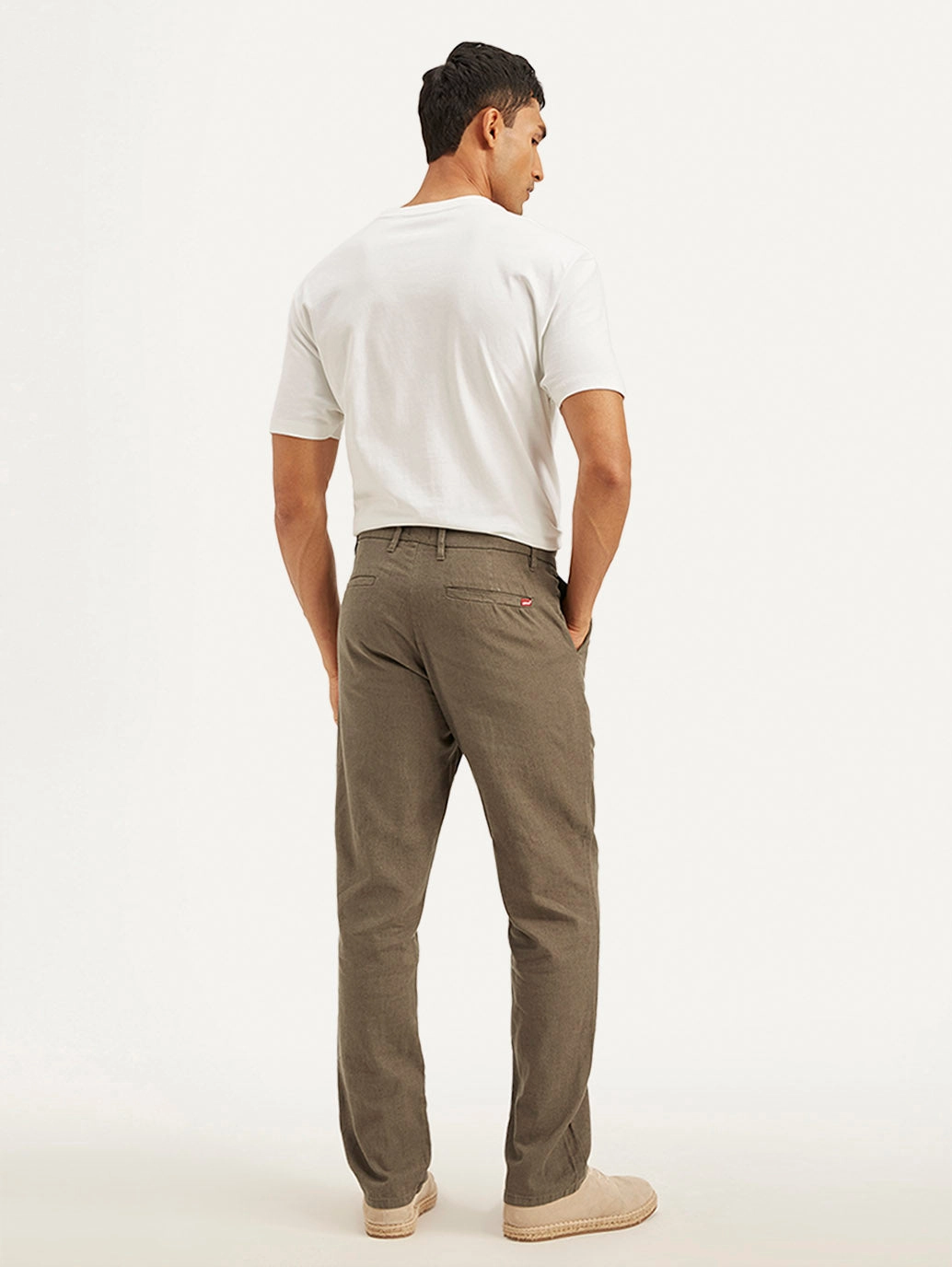 Tough Stretch Light Fabric Men's Authentic Straight Fit Linen Chino Pants