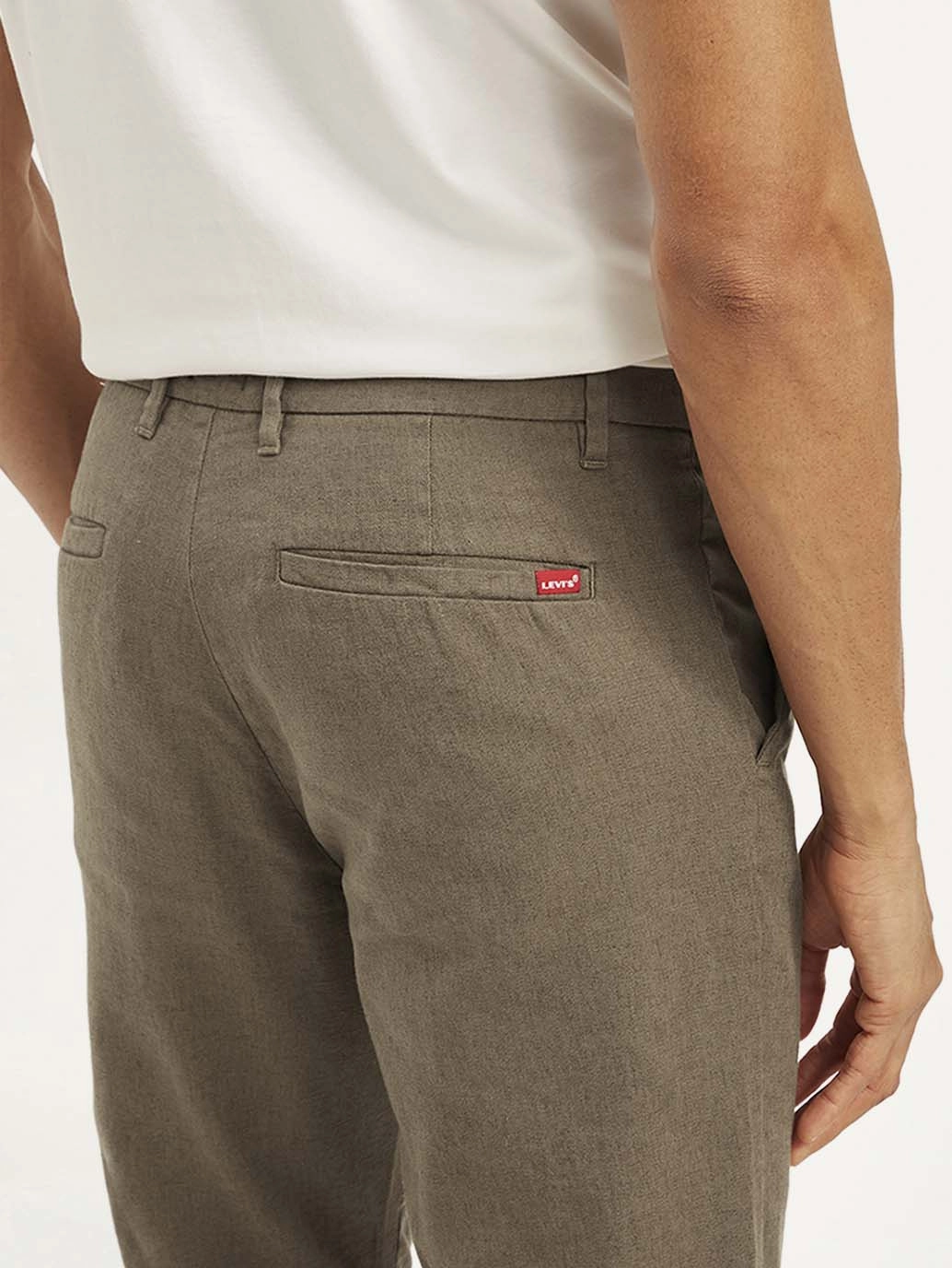 Go Anywhere ElasticWaistband Men's Authentic Straight Fit Linen Chino Pants