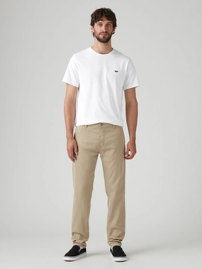 Rugged Comfort Snag Free Fabric Men's Beige Regular Fit Tech Pant Chinos