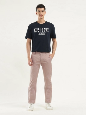 Timeless Utility Men's Beige Slim Fit Chinos