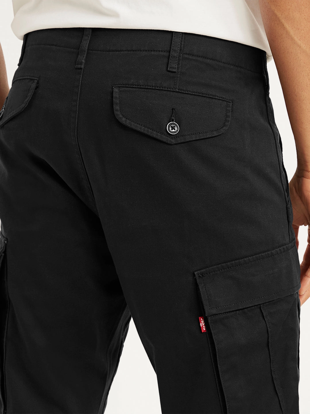 CompressionSupport Men's Black Relaxed Fit Cargo Trousers
