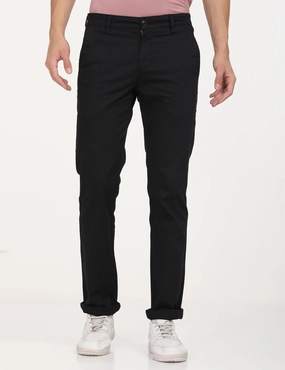 Men's Black Slim Fit Chinos Weekend Comfort Tough Wear