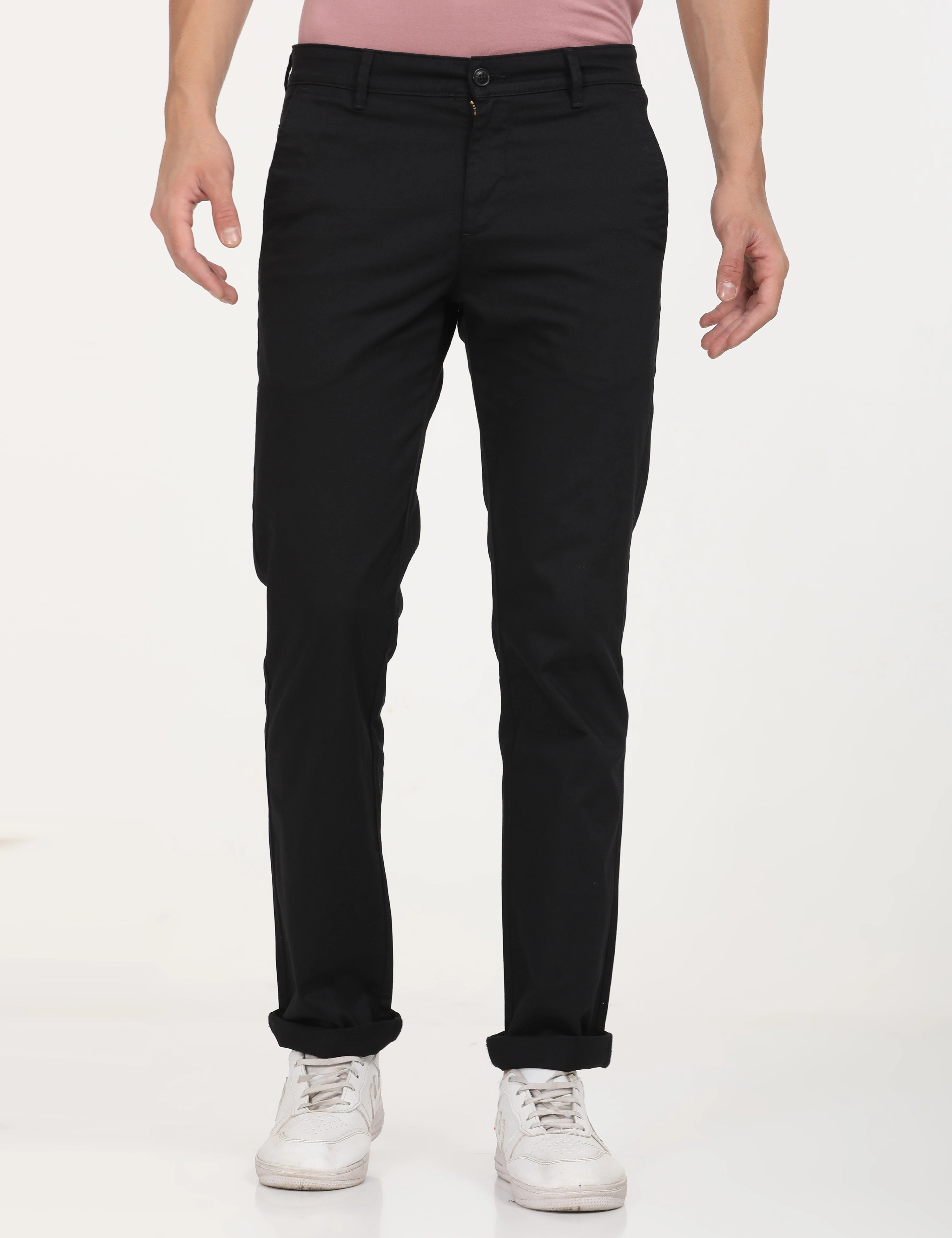 Men's Black Slim Fit Chinos Movement Ready Fit