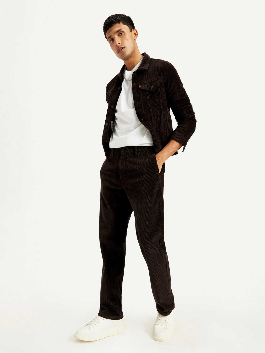 Stay Cool Men's Black Straight Fit Chinos