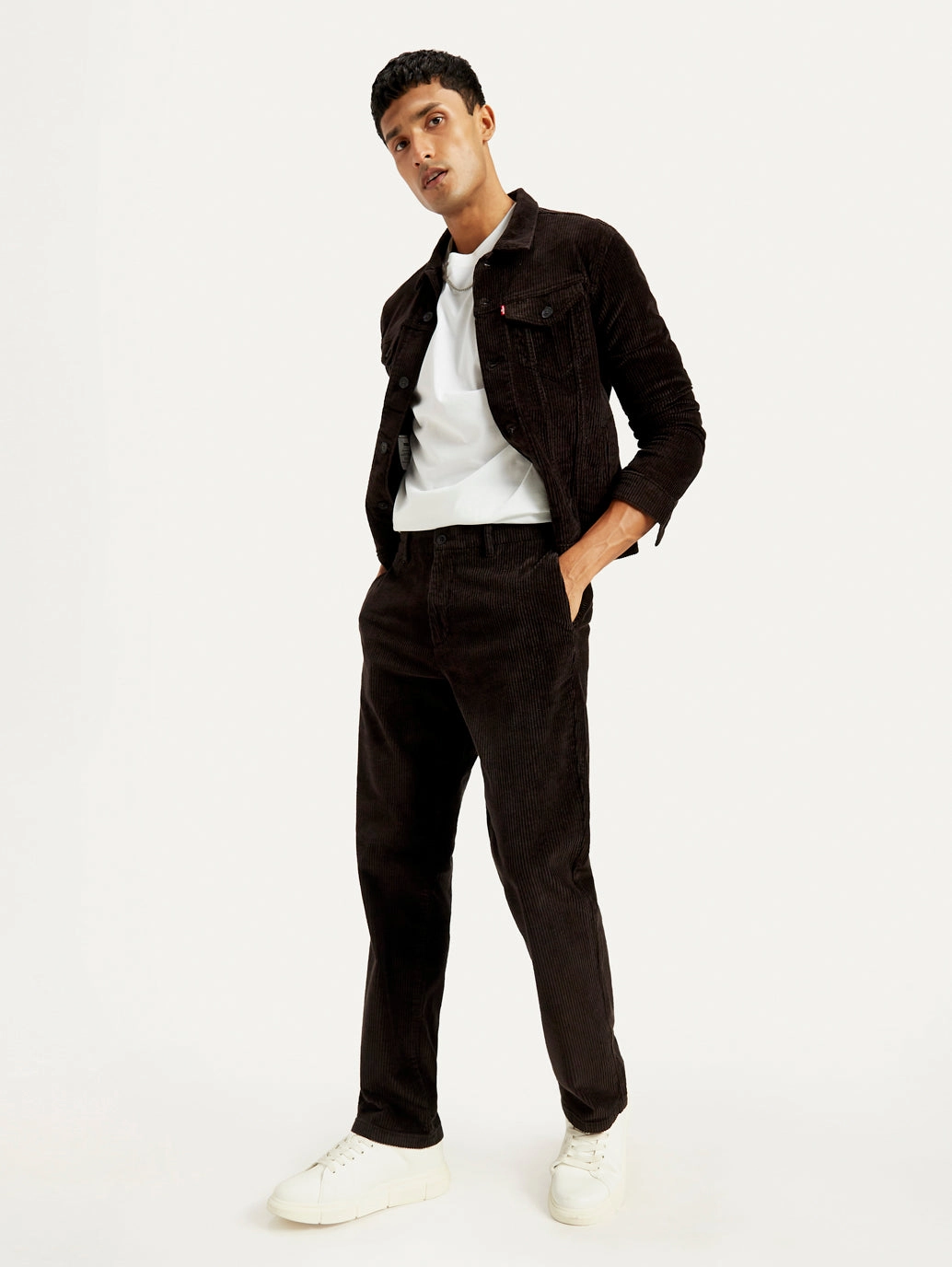No Pinch Men's Black Straight Fit Chinos