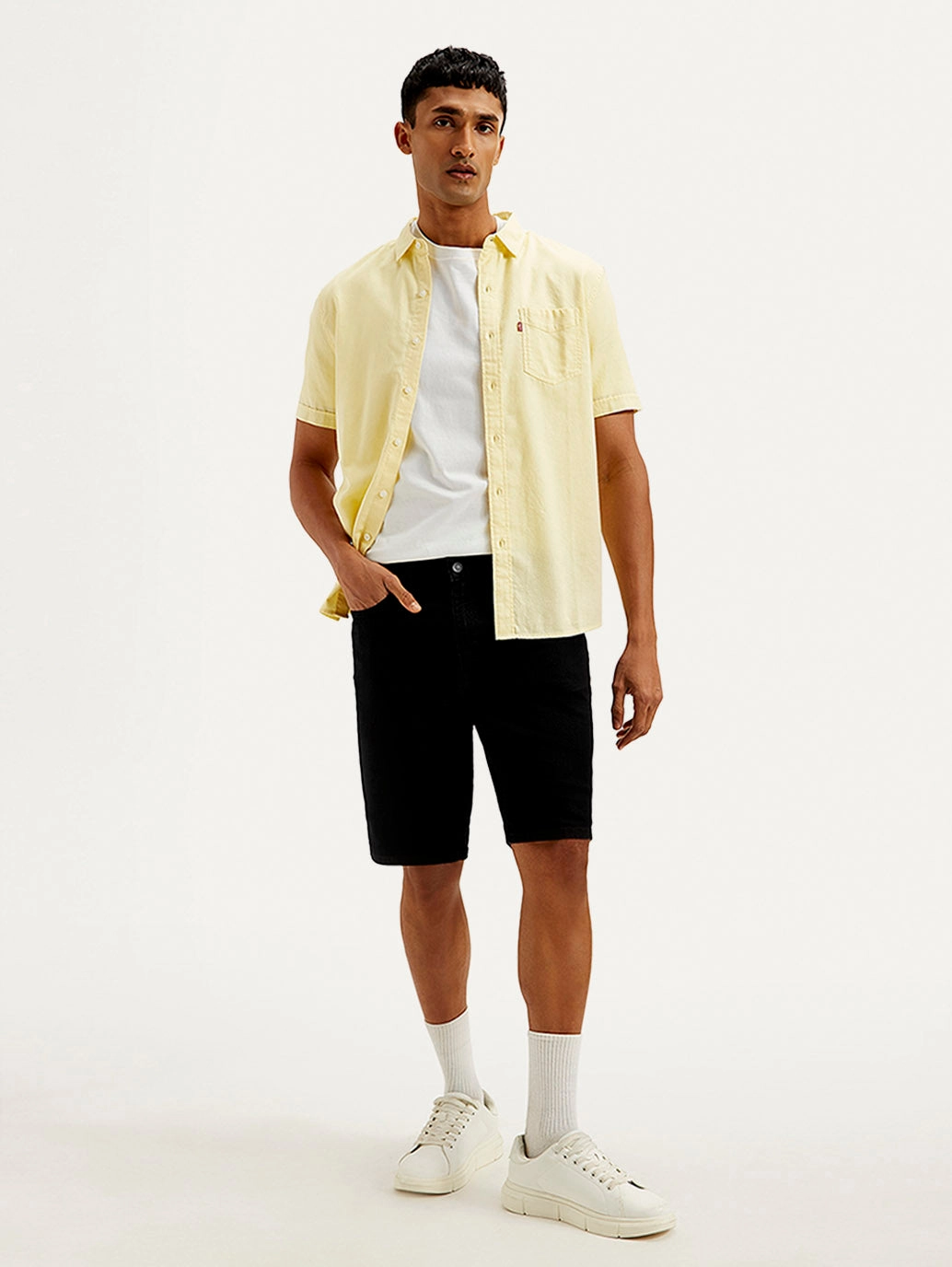 Tailored Cut Casual Comfort Men's Black Tapered Shorts