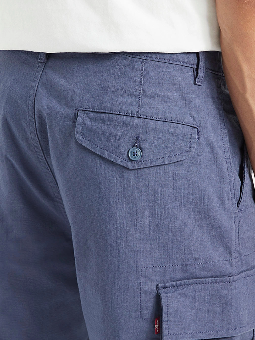 All Comfort Men's Blue Cargo Fit Shorts