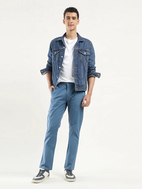 Modern Fit Men's Blue Slim Fit Chinos