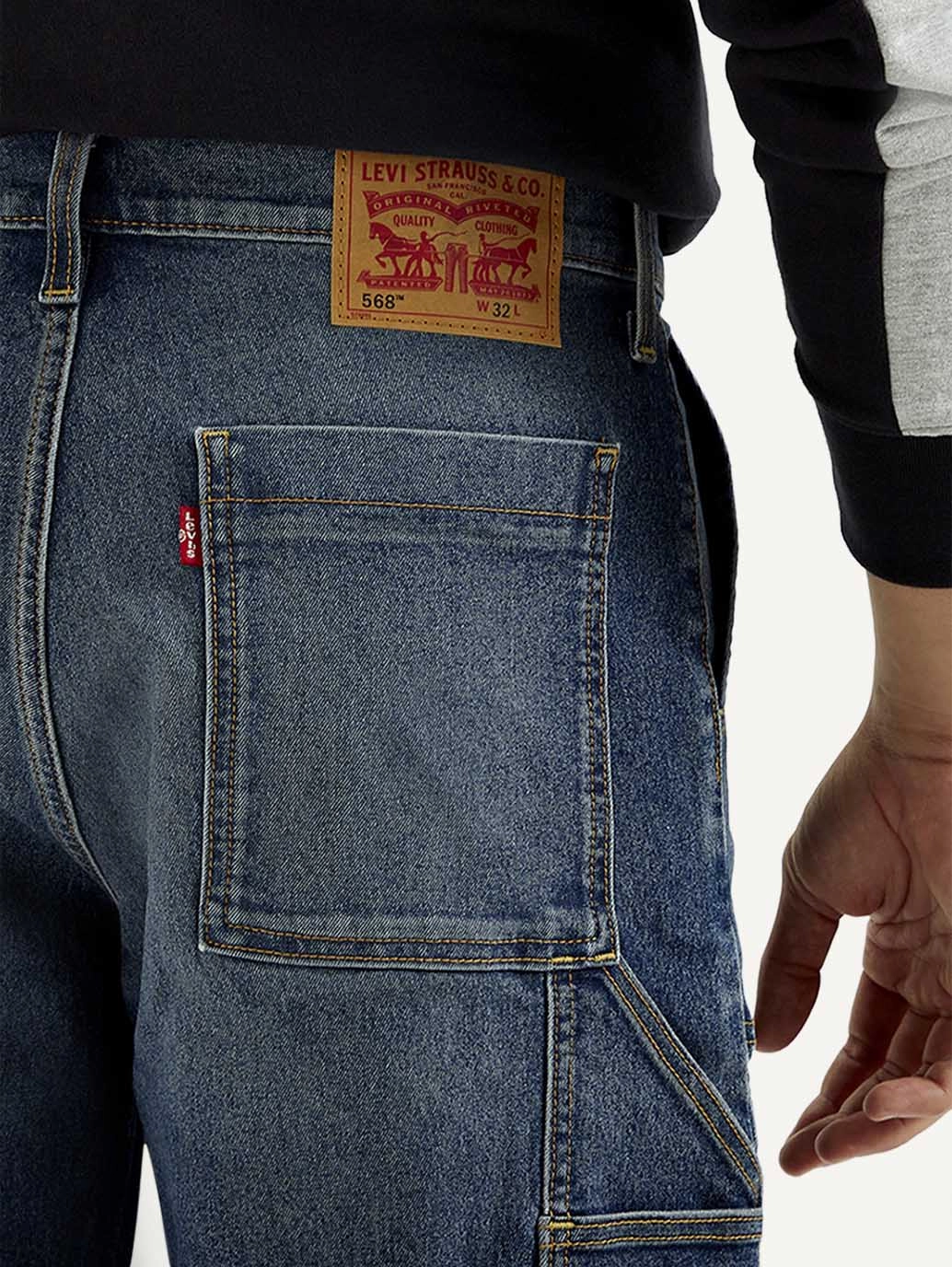 Bohemian style Men's Blue Solid Loose Fit Shorts