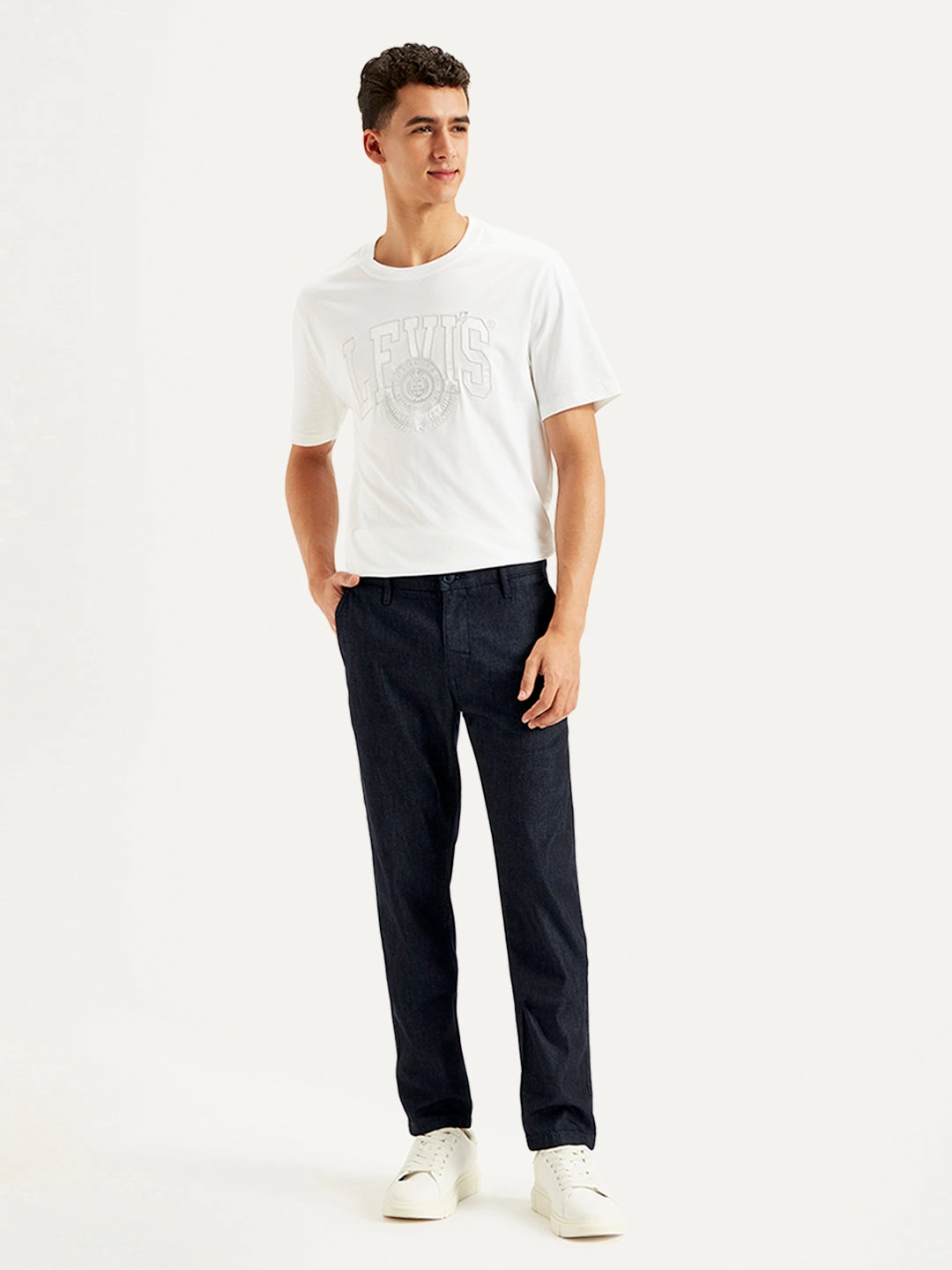 Men's Blue Tapered Chinos snag resistant Stretchable Fit