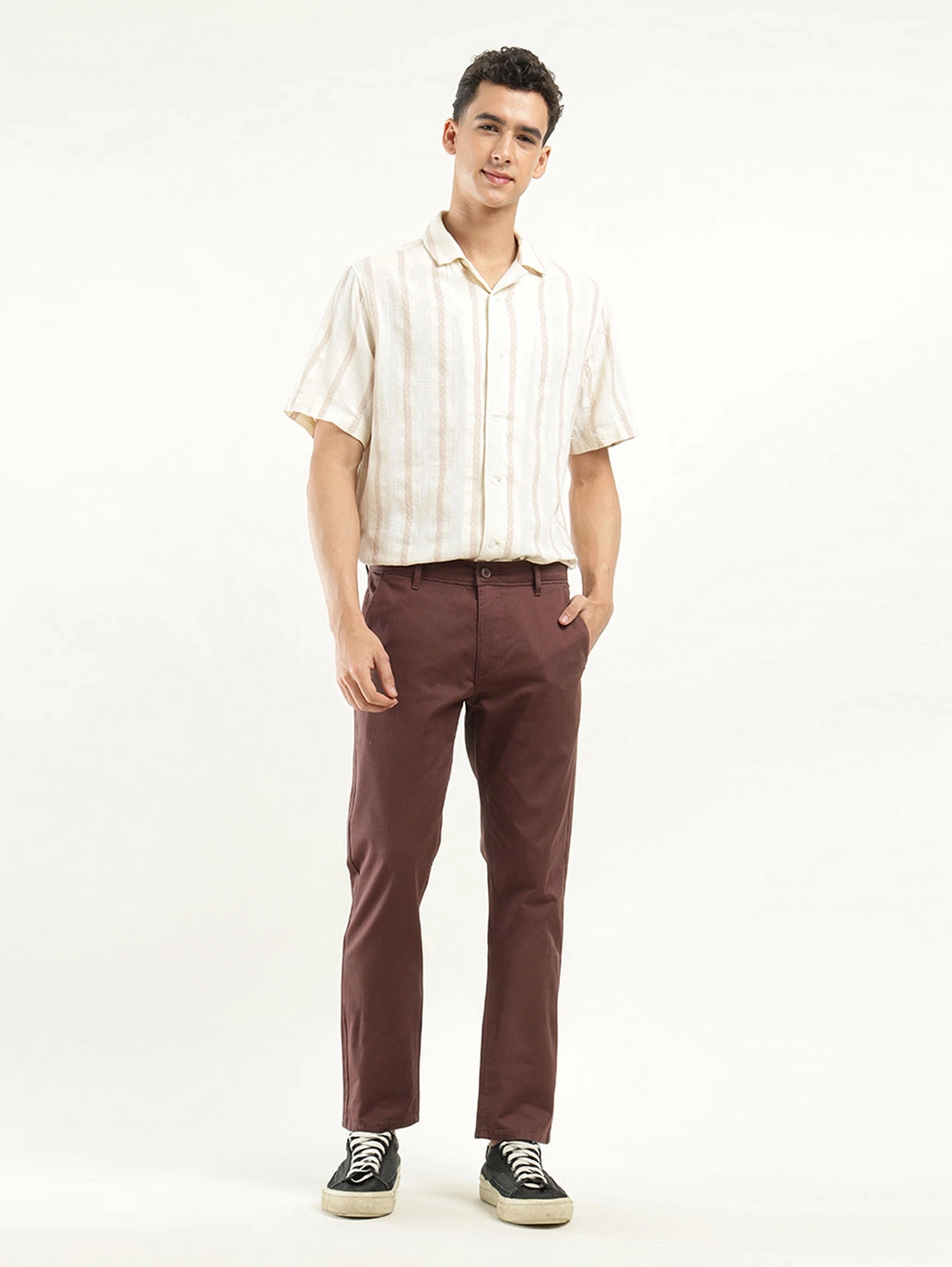 All-Purpose Wear SoftTouchFinish Men's Brown Slim Fit Chinos