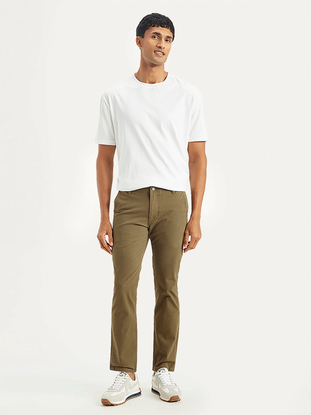 Men's Brown Slim Fit Chinos Smart Layering Carbon Infused Fabric