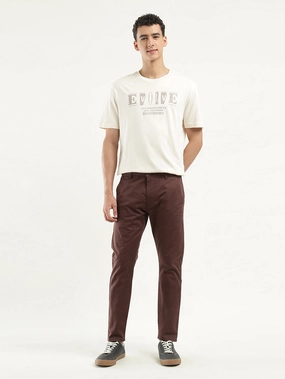 Chilly Day Wear Men's Brown Slim Tapered Fit Chinos