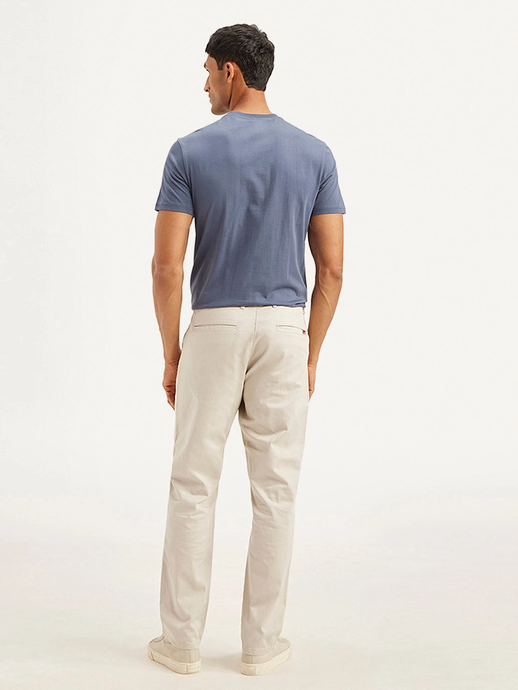QuickDryTech Men's Cream Authentic Straight Fit Chino Pants