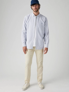 Form Fitting Men's Cream Regular Fit Chinos
