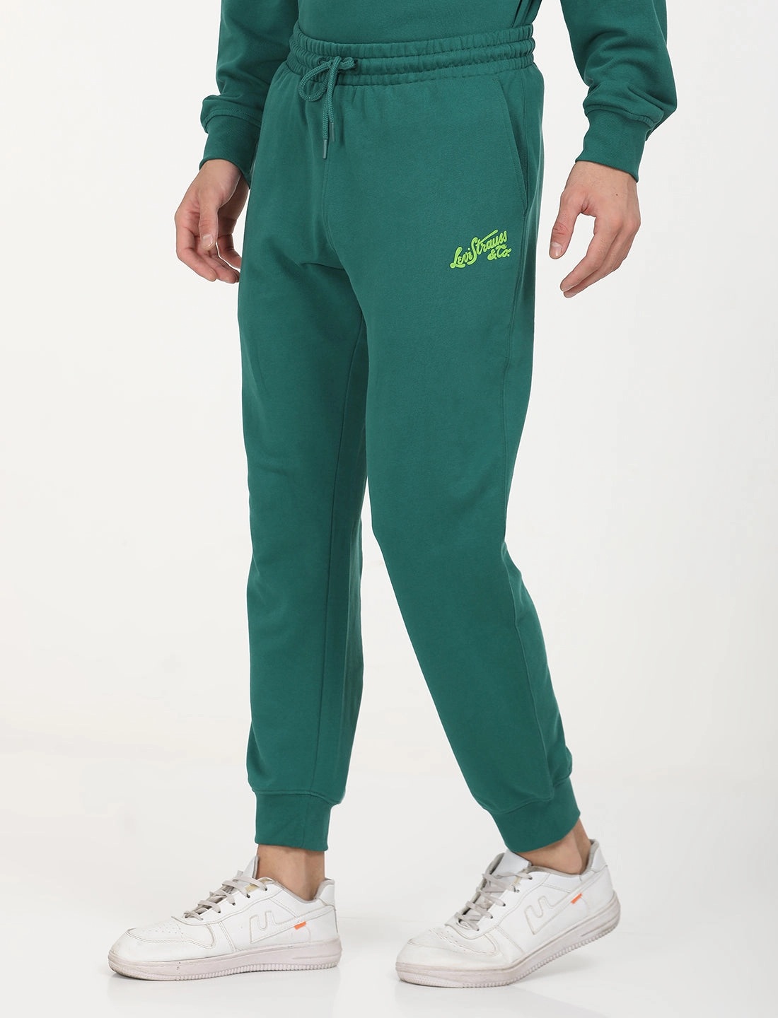 Ripstop Texture High Durability Stitching Men's Green Regular Fit Joggers