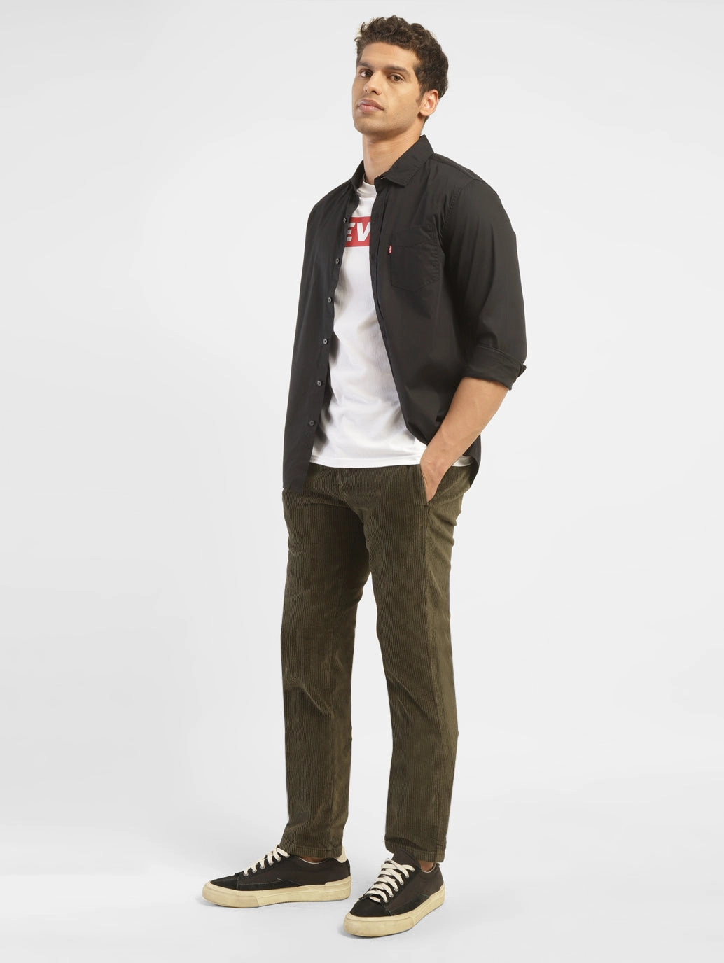 Men's Green Regular Fit Trousers Timeless Style Stretch Fit