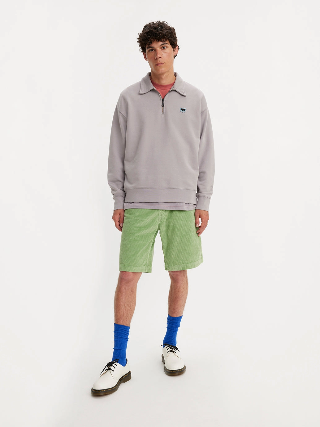 Contemporary Design high waisted Men's Green Slim Fit Shorts