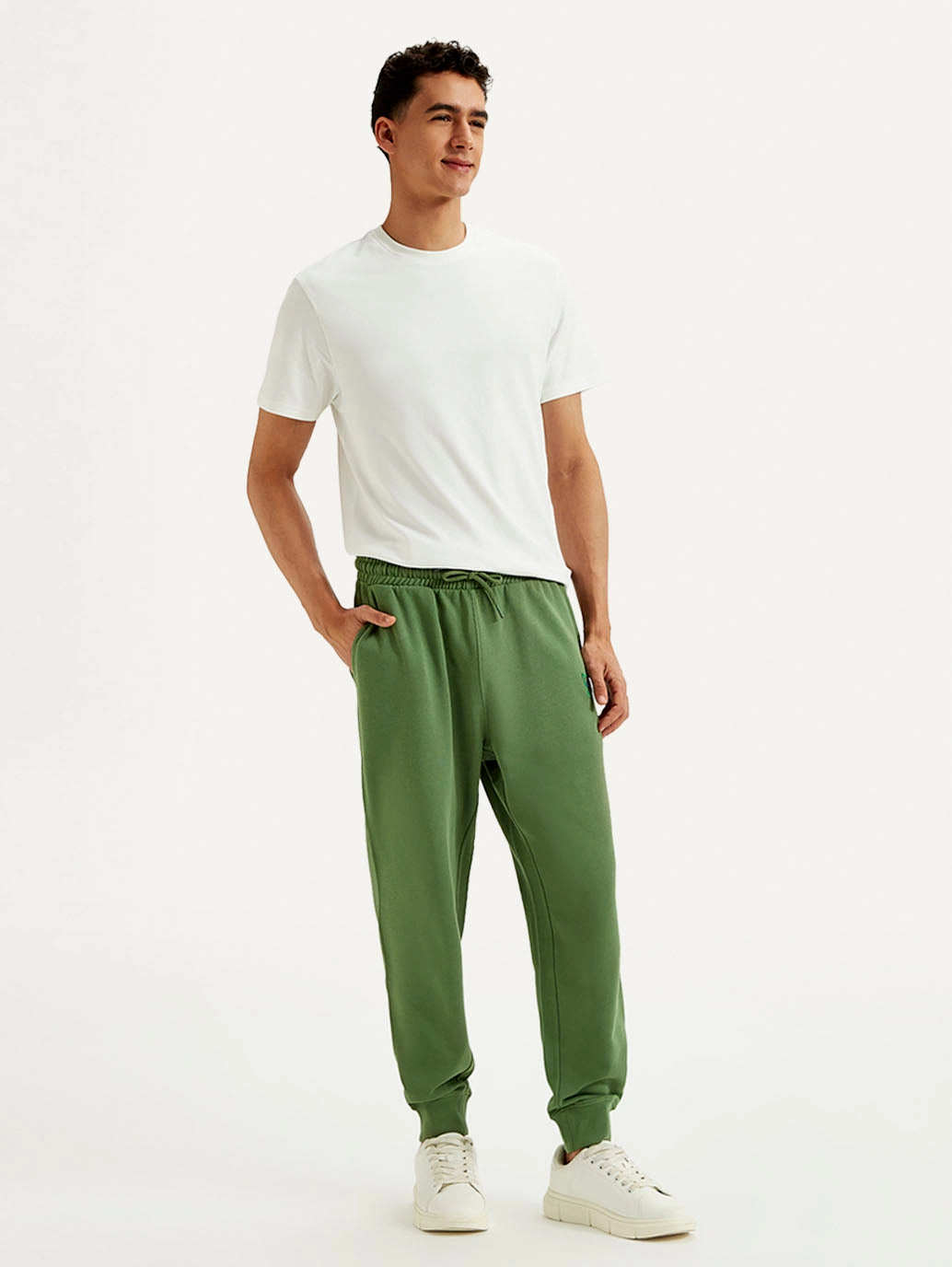 Men's Green Solid Utility Joggers Timeless Utility