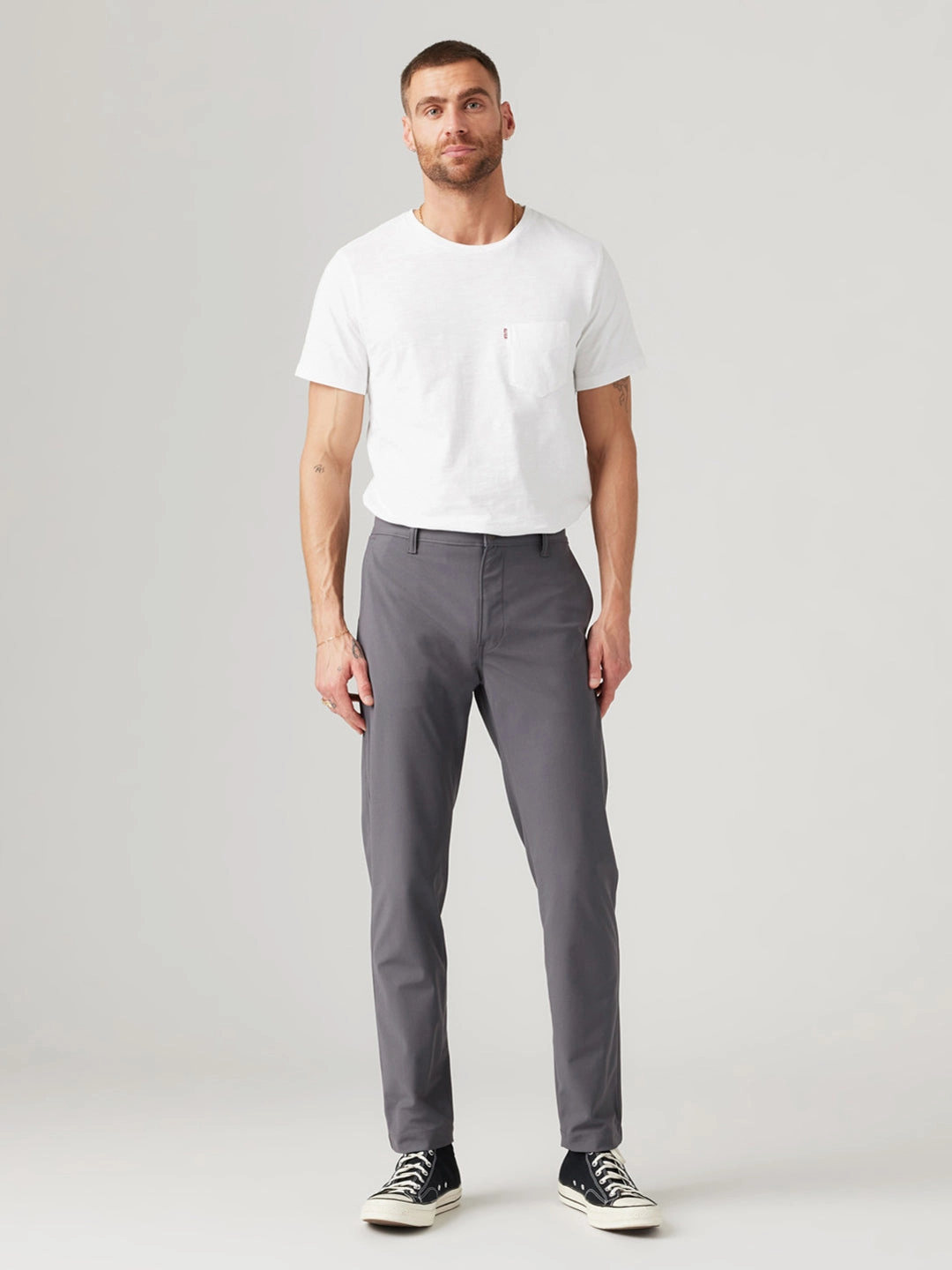 Men's Grey Regular Fit Chinos Chilly Day Ready