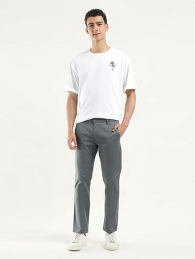 Quick Slip Men's Grey Slim Fit Chinos