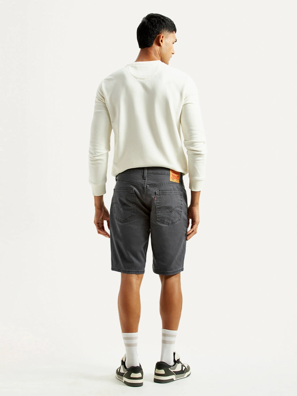 FlexibleMobility Men's Grey Tapered Mid Rise Shorts