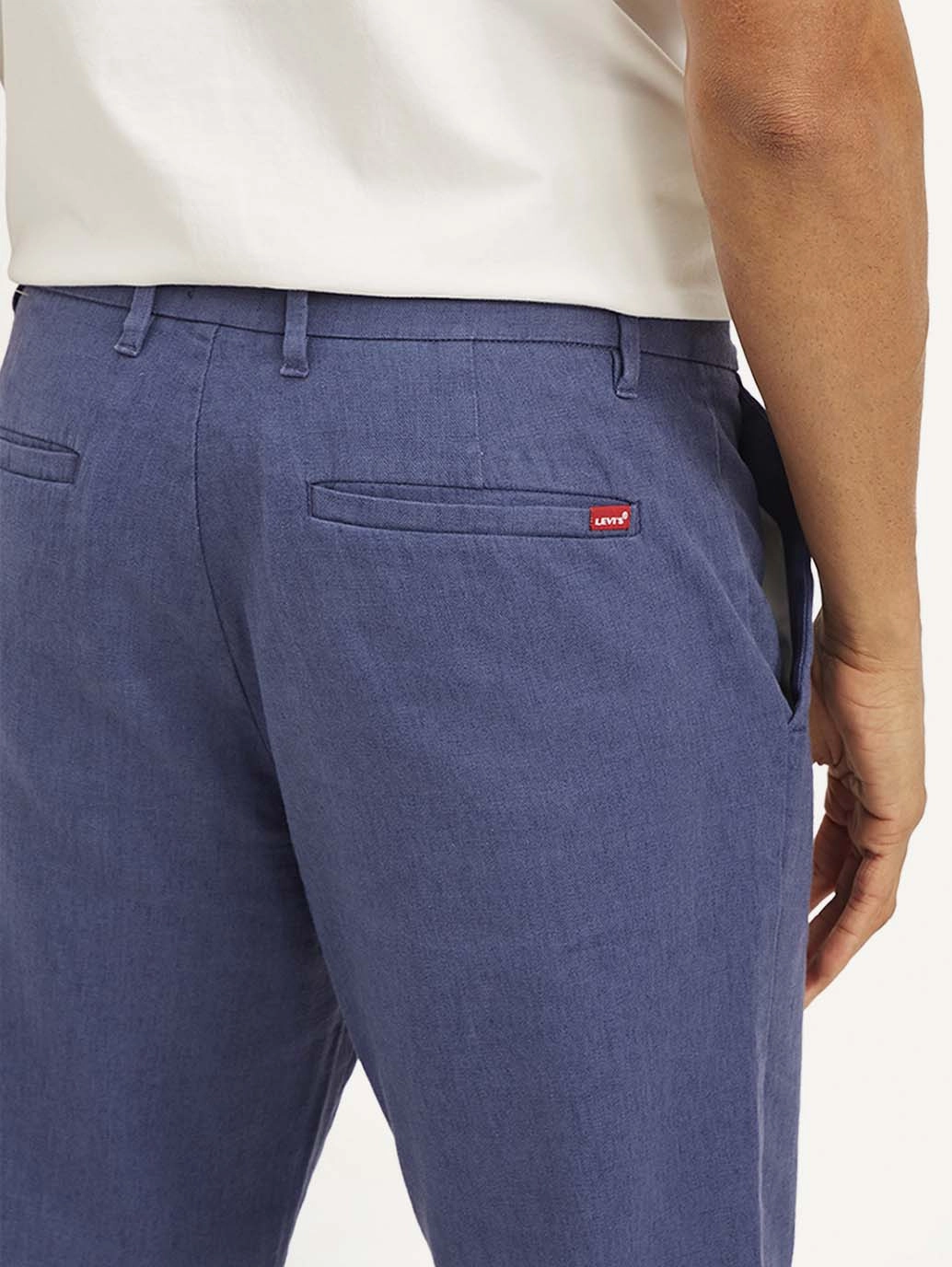 Stylish Wear Quick Dry Fit Men's Indigo Authentic Straight Fit Linen Chino Pants