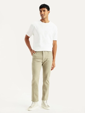 Men's Khaki Slim Fit Chinos Low Profile Modern Fit