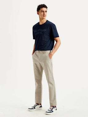 Anti Bacterial Treatment Timeless Comfort Men's Light Grey Slim Fit Chinos