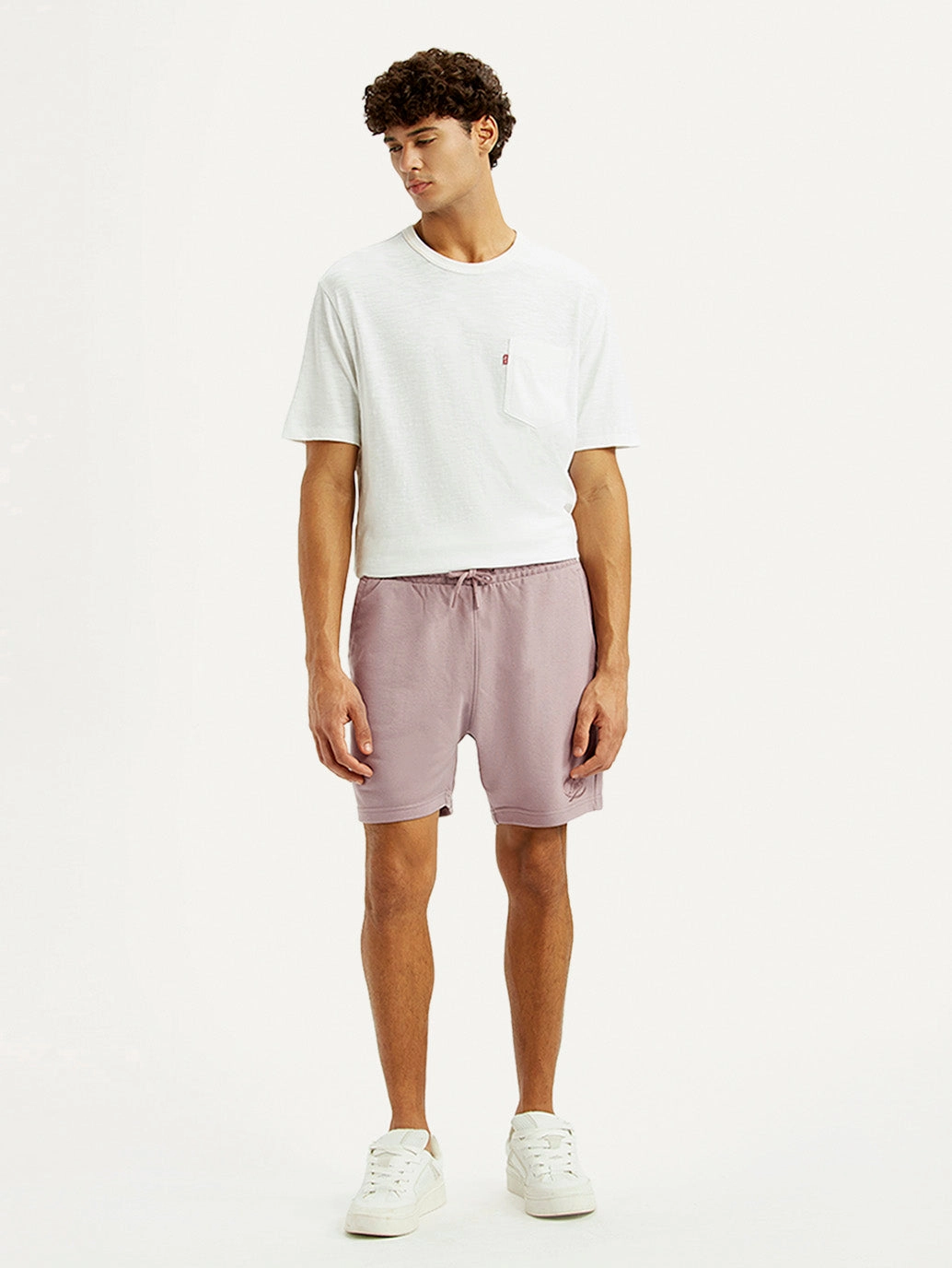 Relaxed Design Men's Light Pink Regular Fit Shorts